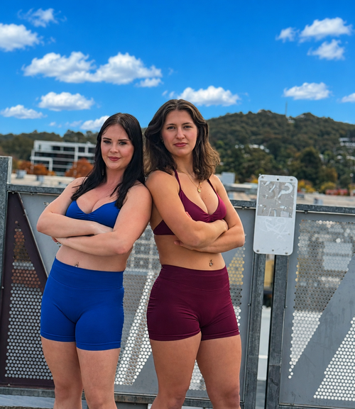 Women’s blue bike shorts