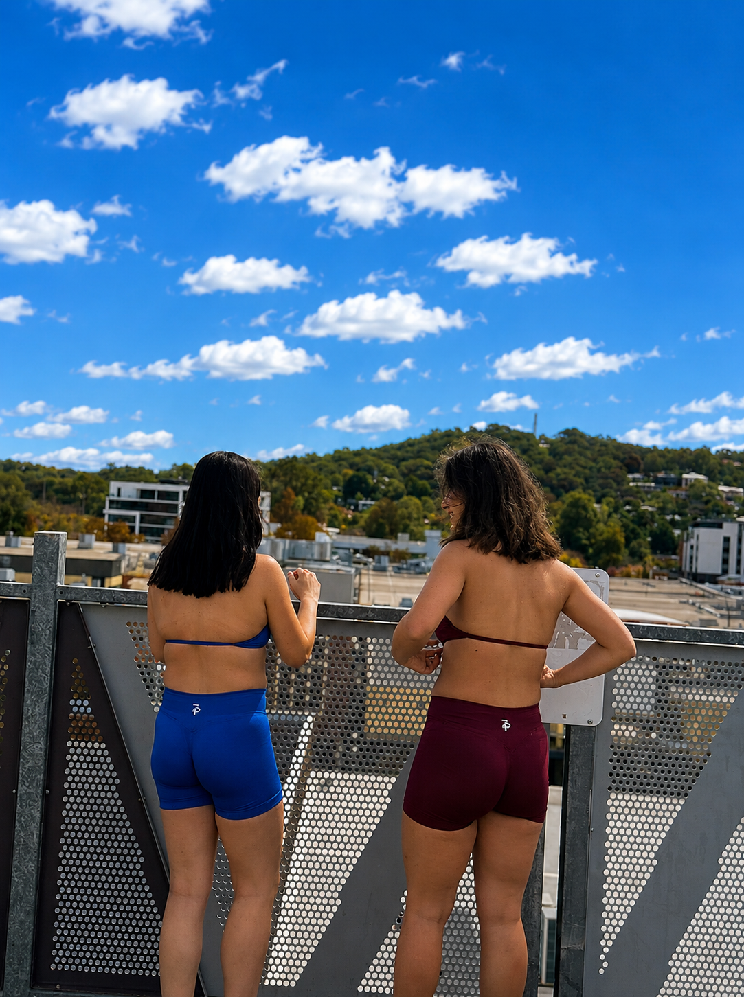 Women’s blue bike shorts