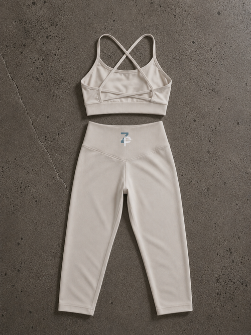 WOMEN’S DARK CREAM SET PANTS + BRA